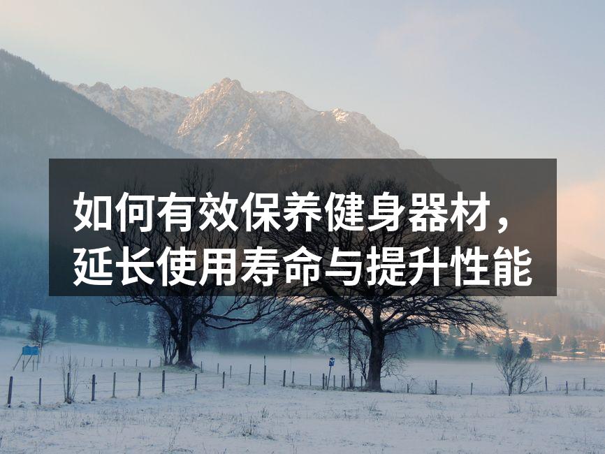 如何有效保养健身器材，延长使用寿命与提升性能