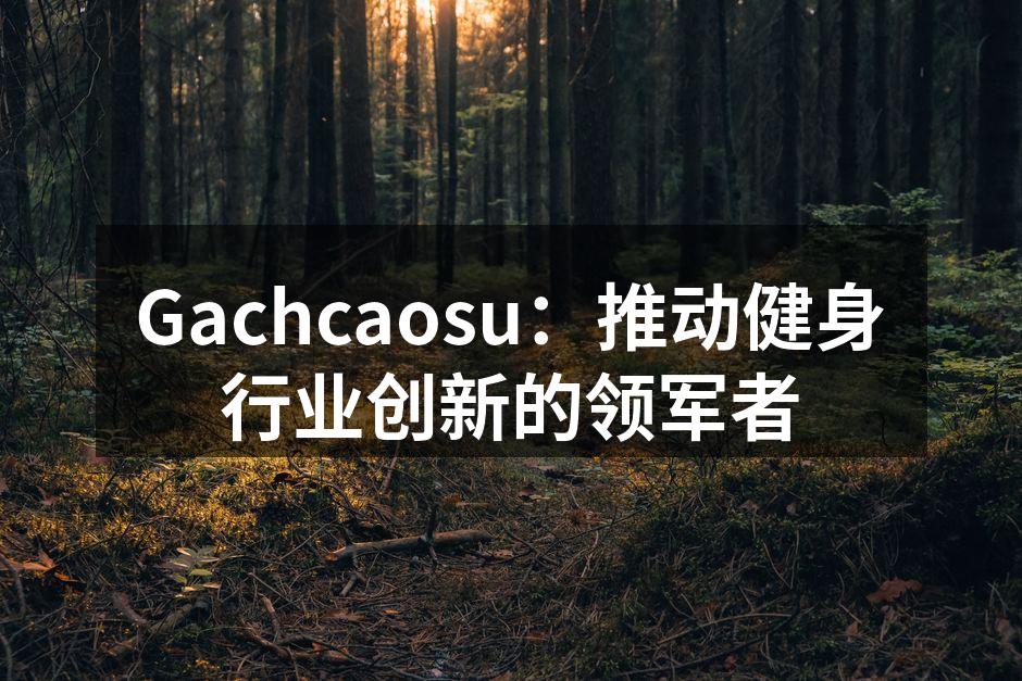 Gachcaosu：推动健身行业创新的领军者